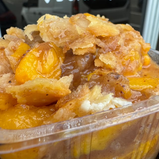 Peach cobbler.
