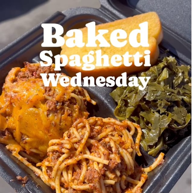 Baked Spaghetti with 2 Sides.