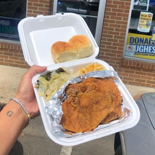 Fried Pork Chop Combo with 2 Sides.