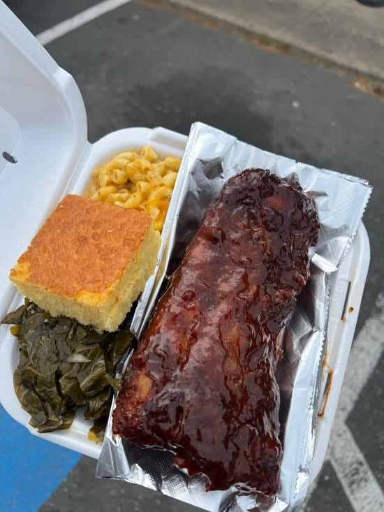 BBQ Ribs with 1 Side.