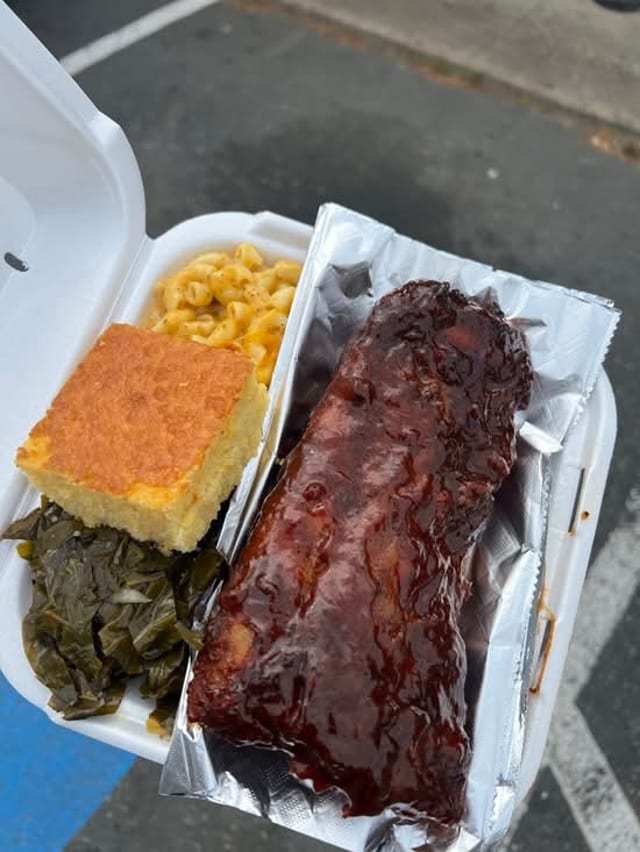 BBQ Ribs with 1 Side.